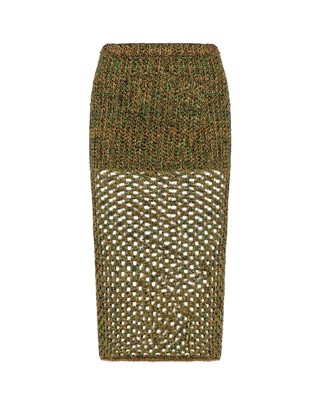 Knit Aria Midi Skirt - Green