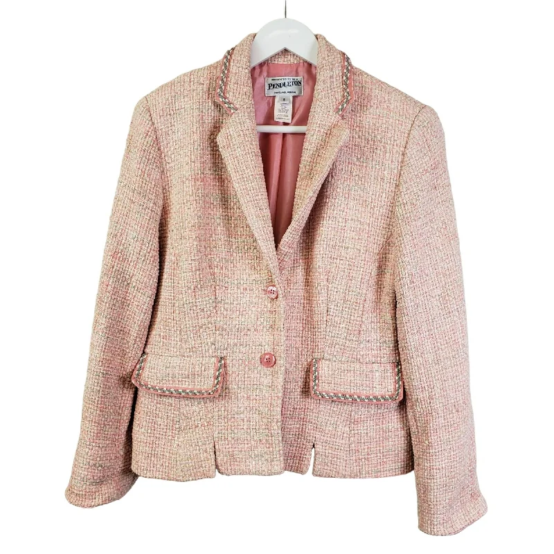 Pendleton Silk Tweed 2 Button Blazer Jacket Size 8