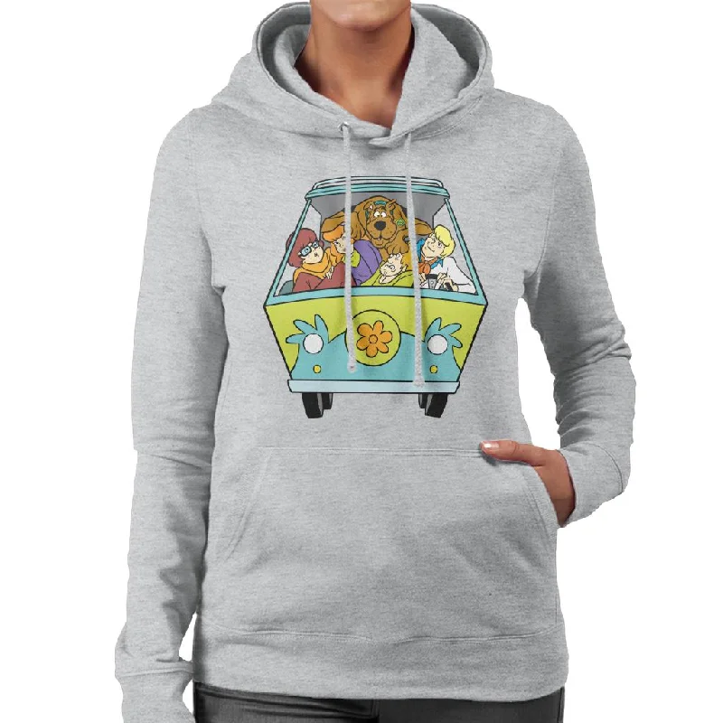 Scooby Doo Characters In The Mystery Machine Women's Hooded Sweatshirt