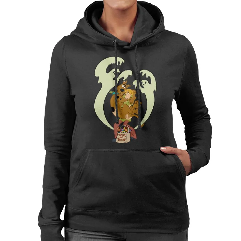 Scooby Doo Halloween Trick Or Treat Ghosts Women's Hooded Sweatshirt