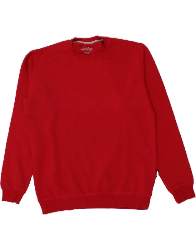 VINTAGE Mens Workwear Sweatshirt Jumper Large Red Cotton