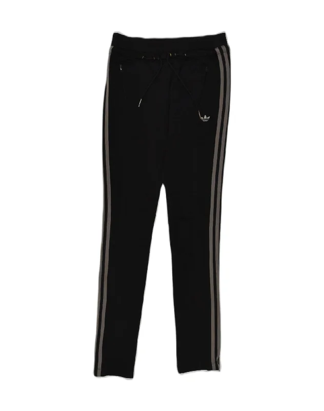 ADIDAS Womens Tracksuit Trousers EU 42 Medium Black Polyester