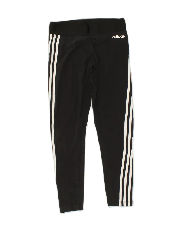 ADIDAS Womens Tracksuit Trousers UK 8 Small Black Cotton