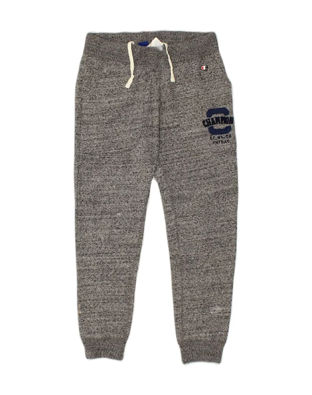 CHAMPION Womens Tracksuit Trousers Joggers Medium Grey Flecked Cotton