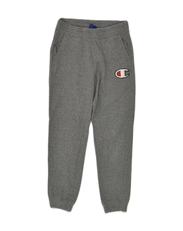 CHAMPION Womens Tracksuit Trousers Joggers Small Grey Cotton