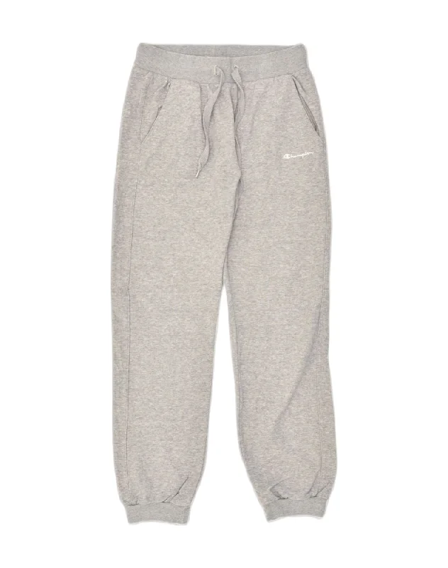 CHAMPION Womens Tracksuit Trousers Joggers Small Grey Cotton