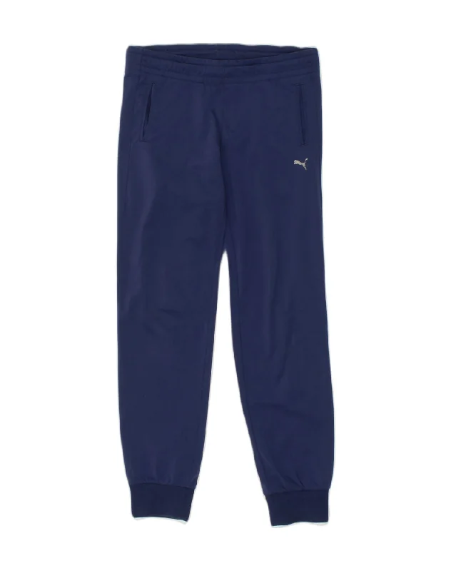 PUMA Womens Tracksuit Trousers Joggers UK 8 Small Navy Blue Polyester